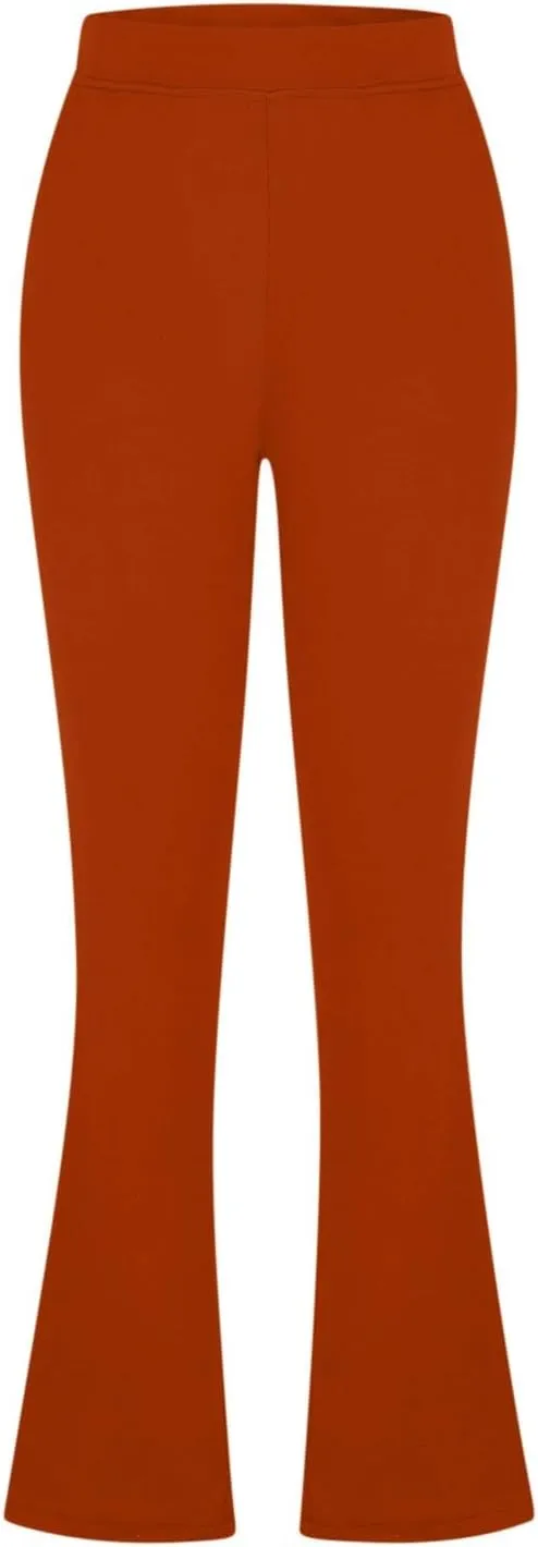 Work Pants for Women 2025 High Waist Stretch Comfy Dressy Flare Long Pants Casual Pull On Office Business Trousers