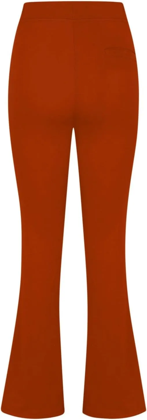 Work Pants for Women 2025 High Waist Stretch Comfy Dressy Flare Long Pants Casual Pull On Office Business Trousers