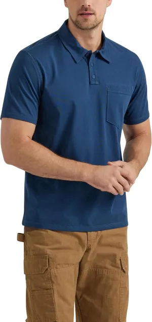 Wrangler Men's Short-Sleeve Performance Knit Polo Work Shirt