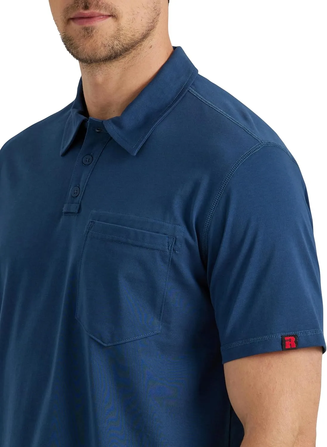 Wrangler Men's Short-Sleeve Performance Knit Polo Work Shirt