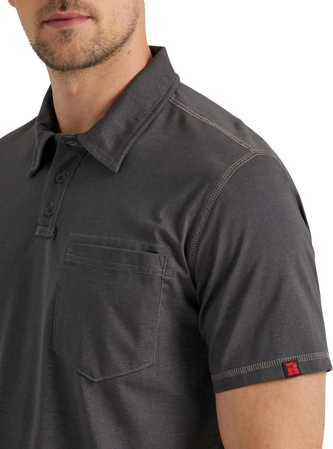 Wrangler Men's Short-Sleeve Performance Knit Polo Work Shirt