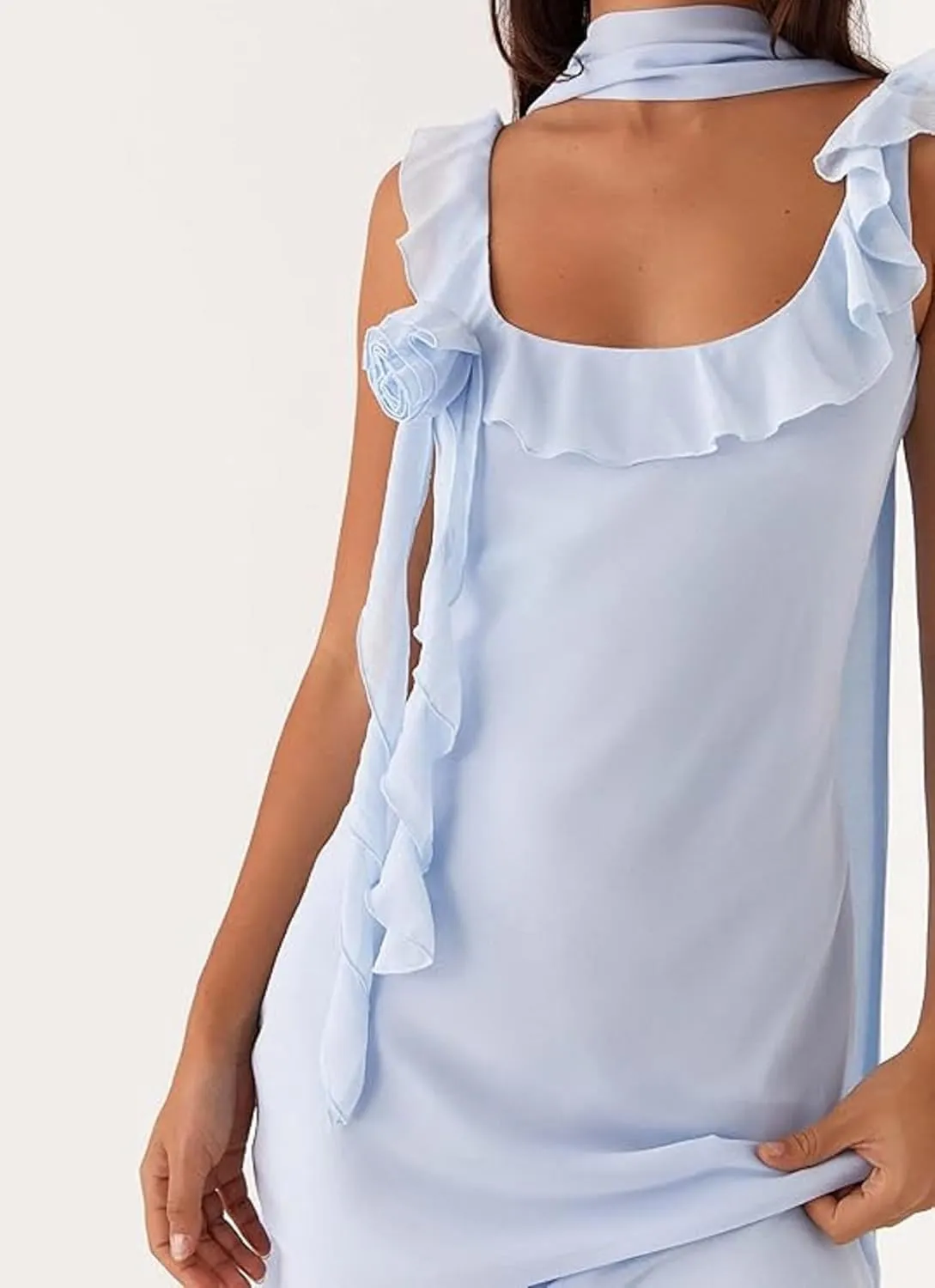 Y2k Boho Maxi Dress Floral Sheer Tiered Ruffle Cami Long Dress Summer Smocked Beach Flowy Sundress