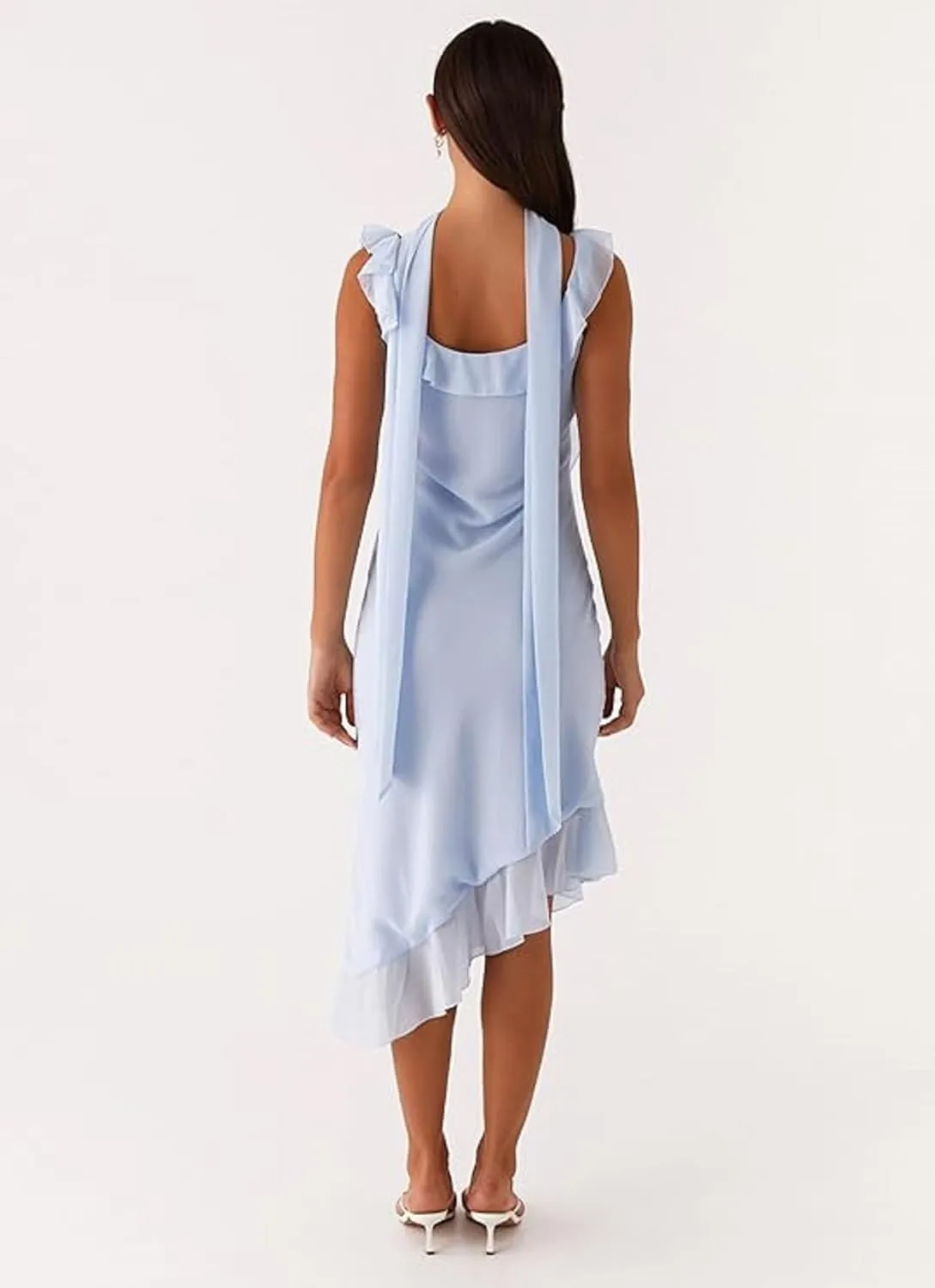 Y2k Boho Maxi Dress Floral Sheer Tiered Ruffle Cami Long Dress Summer Smocked Beach Flowy Sundress
