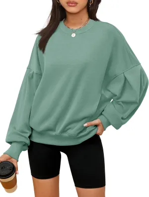 ZHENWEI Sweatshirts for Women Crewneck Pullover Sweaters with Pockets